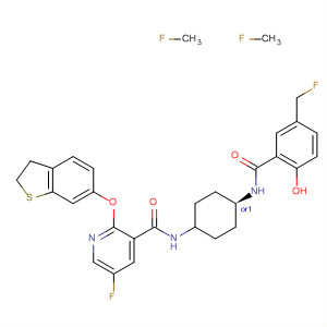 830347-85-8  3-Pyridinecarboxamide,2-[(2,3-dihydrobenzo[b]thien-6-yl)oxy]-5-fluoro-N-[cis-4-[[2-hydroxy-5-(trifluoromethyl)benzoyl]amino]cyclohexyl]-