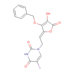 830358-79-7  2,4(1H,3H)-Pyrimidinedione,1-[(2Z)-2-[4-hydroxy-5-oxo-3-(phenylmethoxy)-2(5H)-furanylidene]ethyl]-5-iodo-