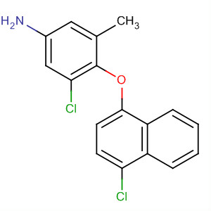 83054-55-1  Benzenamine, 3-chloro-4-[(4-chloro-1-naphthalenyl)oxy]-5-methyl-