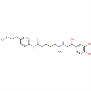 83086-13-9  Heptanamide,N-(4-butylphenyl)-6-[[2-(3,4-dihydroxyphenyl)-2-hydroxyethyl]amino]-