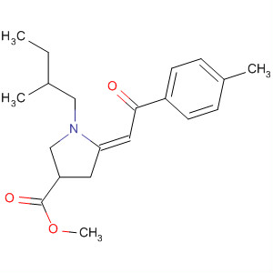 831182-34-4  3-Pyrrolidinecarboxylic acid,1-(2-methylbutyl)-5-[2-(4-methylphenyl)-2-oxoethylidene]-, methyl ester,(5Z)-