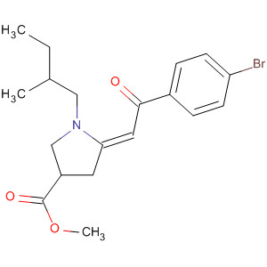 831182-36-6  3-Pyrrolidinecarboxylic acid,5-[2-(4-bromophenyl)-2-oxoethylidene]-1-(2-methylbutyl)-, methyl ester,(5Z)-