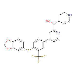 831190-20-6  4-Piperidinemethanol,1-[4-[4-(1,3-benzodioxol-5-ylthio)-3-(trifluoromethyl)phenyl]-2-pyridinyl]-