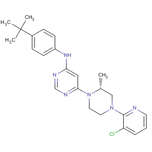 831190-29-5  4-Pyrimidinamine,6-[(2R)-4-(3-chloro-2-pyridinyl)-2-methyl-1-piperazinyl]-N-[4-(1,1-dimethylethyl)phenyl]-
