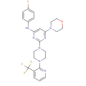 831191-39-0  4-Pyrimidinamine,N-(4-fluorophenyl)-6-(4-morpholinyl)-2-[4-[3-(trifluoromethyl)-2-pyridinyl]-1-piperazinyl]-