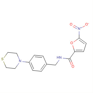 831203-75-9  2-Furancarboxamide, 5-nitro-N-[[4-(4-thiomorpholinyl)phenyl]methyl]-