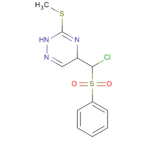831218-44-1  1,2,4-Triazine,5-[chloro(phenylsulfonyl)methyl]-2,5-dihydro-3-(methylthio)-