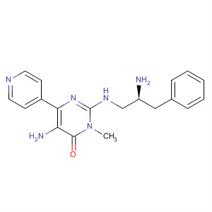 831231-62-0  4(3H)-Pyrimidinone,5-amino-2-[[(2S)-2-amino-3-phenylpropyl]amino]-3-methyl-6-(4-pyridinyl)-