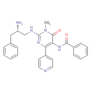 831231-69-7  Benzamide,N-[2-[[(2S)-2-amino-3-phenylpropyl]amino]-1,6-dihydro-1-methyl-6-oxo-4-(4-pyridinyl)-5-pyrimidinyl]-