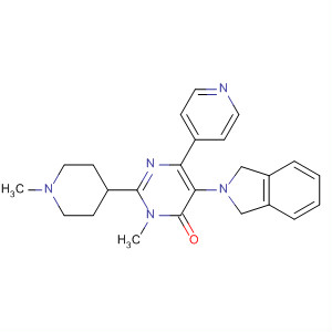 831231-89-1  4(3H)-Pyrimidinone,5-(1,3-dihydro-2H-isoindol-2-yl)-3-methyl-2-(1-methyl-4-piperidinyl)-6-(4-pyridinyl)-