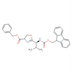 831238-95-0  4-Oxazolecarboxylic acid,2-[(1S)-1-[[(9H-fluoren-9-ylmethoxy)carbonyl]amino]-2-methylpropyl]-4,5-dihydro-, phenylmethyl ester, (4S)-