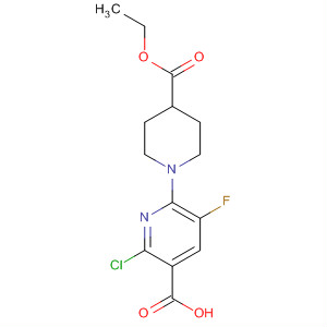 832088-28-5  3-Pyridinecarboxylic acid,2-chloro-6-[4-(ethoxycarbonyl)-1-piperidinyl]-5-fluoro-