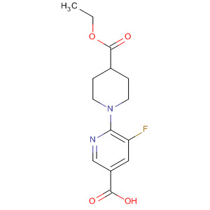 832088-29-6  3-Pyridinecarboxylic acid, 6-[4-(ethoxycarbonyl)-1-piperidinyl]-5-fluoro-