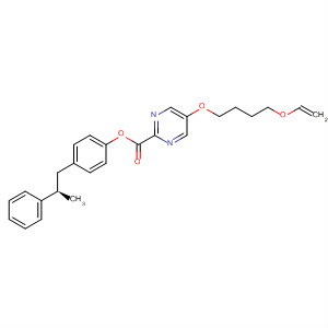 832097-62-8  2-Pyrimidinecarboxylic acid, 5-[4-(ethenyloxy)butoxy]-,4-[(2R)-2-phenylpropyl]phenyl ester