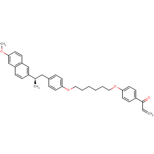 832097-85-5  2-Propen-1-one,1-[4-[[6-[4-[(2R)-2-(6-methoxy-2-naphthalenyl)propyl]phenoxy]hexyl]oxy]phenyl]-