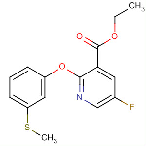 832099-54-4  3-Pyridinecarboxylic acid, 5-fluoro-2-[3-(methylthio)phenoxy]-, ethylester