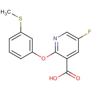 832099-55-5  3-Pyridinecarboxylic acid, 5-fluoro-2-[3-(methylthio)phenoxy]-