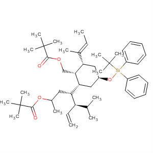 832111-91-8  Propanoic acid, 2,2-dimethyl-,(3R,4S)-3-[(1R,2S,3R,5S)-5-[[(1,1-dimethylethyl)diphenylsilyl]oxy]-2-[(2,2-dimethyl-1-oxopropoxy)methyl]-3-[(1E)-1-methyl-1-propenyl]cyclohexyl]-1-methyl-4-(1-methylethyl)-5-hexenyl ester