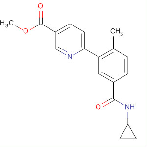 832114-28-0  3-Pyridinecarboxylic acid,6-[5-[(cyclopropylamino)carbonyl]-2-methylphenyl]-, methyl ester