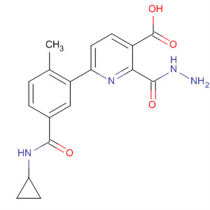 832114-29-1  3-Pyridinecarboxylic acid,6-[5-[(cyclopropylamino)carbonyl]-2-methylphenyl]-, hydrazide
