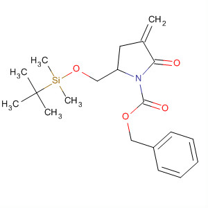 832133-01-4  1-Pyrrolidinecarboxylic acid,5-[[[(1,1-dimethylethyl)dimethylsilyl]oxy]methyl]-3-methylene-2-oxo-,phenylmethyl ester, (5S)-