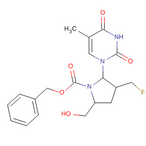 832133-08-1  1-Pyrrolidinecarboxylic acid,2-(3,4-dihydro-5-methyl-2,4-dioxo-1(2H)-pyrimidinyl)-3-(fluoromethyl)-5-(hydroxymethyl)-, phenylmethyl ester, (2S,3S,5S)-