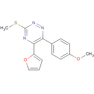 832686-58-5  1,2,4-Triazine, 5-(2-furanyl)-6-(4-methoxyphenyl)-3-(methylthio)-
