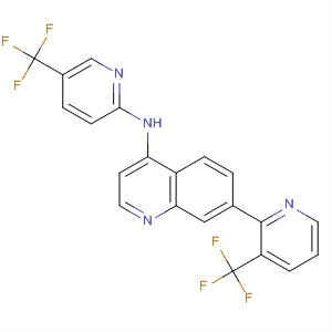 832692-75-8  4-Quinolinamine,7-[3-(trifluoromethyl)-2-pyridinyl]-N-[5-(trifluoromethyl)-2-pyridinyl]-