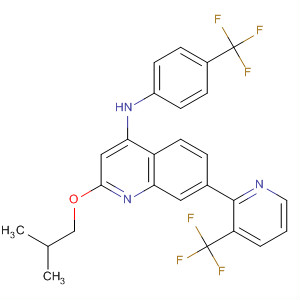 832692-86-1  4-Quinolinamine,2-(2-methylpropoxy)-N-[4-(trifluoromethyl)phenyl]-7-[3-(trifluoromethyl)-2-pyridinyl]-