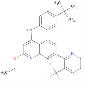 832692-97-4  4-Quinolinamine,N-[4-(1,1-dimethylethyl)phenyl]-2-ethoxy-7-[3-(trifluoromethyl)-2-pyridinyl]-