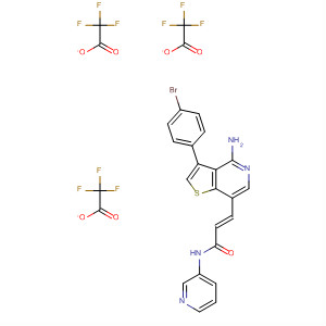 832697-52-6  2-Propenamide,3-[4-amino-3-(4-bromophenyl)thieno[3,2-c]pyridin-7-yl]-N-3-pyridinyl-,(2E)-, tris(trifluoroacetate)