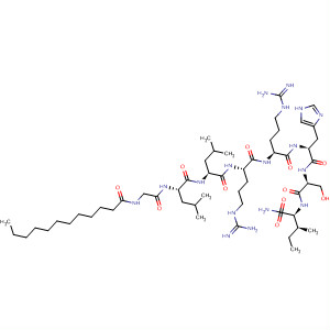 832743-56-3  L-Isoleucinamide,N-(1-oxododecyl)glycyl-L-leucyl-L-leucyl-L-arginyl-D-arginyl-L-histidyl-L-seryl-