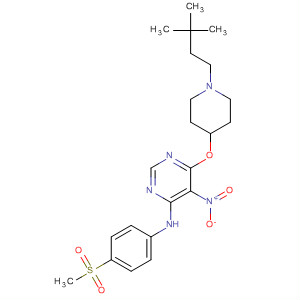 832751-54-9  4-Pyrimidinamine,6-[[1-(3,3-dimethylbutyl)-4-piperidinyl]oxy]-N-[4-(methylsulfonyl)phenyl]-5-nitro-