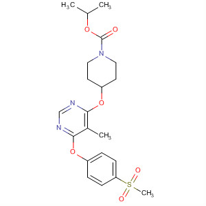 832754-78-6  1-Piperidinecarboxylic acid,4-[[5-methyl-6-[4-(methylsulfonyl)phenoxy]-4-pyrimidinyl]oxy]-,1-methylethyl ester