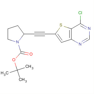 833474-14-9  1-Pyrrolidinecarboxylic acid,2-[(4-chlorothieno[3,2-d]pyrimidin-6-yl)ethynyl]-, 1,1-dimethylethyl ester,(2R)-