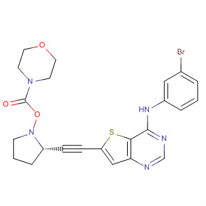 833476-07-6  4-Morpholinecarboxylic acid,(3R,5S)-5-[[4-[(3-bromophenyl)amino]thieno[3,2-d]pyrimidin-6-yl]ethynyl]-3-pyrrolidinyl ester
