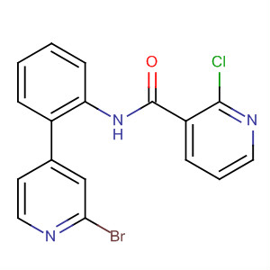 824953-01-7  3-Pyridinecarboxamide, N-[2-(2-bromo-4-pyridinyl)phenyl]-2-chloro-