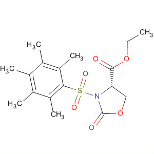 824959-62-8  4-Oxazolidinecarboxylic acid, 2-oxo-3-[(pentamethylphenyl)sulfonyl]-,ethyl ester, (4S)-
