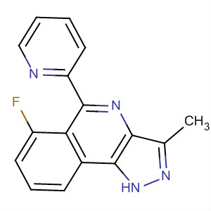 824968-70-9  1H-Pyrazolo[4,3-c]isoquinoline, 6-fluoro-3-methyl-5-(2-pyridinyl)-