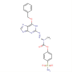 825615-27-8  2-Triazene-1-carboxylic acid,1-methyl-3-[6-(phenylmethoxy)-1H-purin-2-yl]-, 4-(aminosulfonyl)phenylester