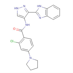825616-55-5  Benzamide,N-[3-(1H-benzimidazol-2-yl)-1H-pyrazol-4-yl]-2-chloro-4-(1-pyrrolidinyl)-