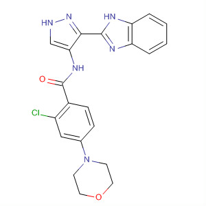 825616-56-6  Benzamide,N-[3-(1H-benzimidazol-2-yl)-1H-pyrazol-4-yl]-2-chloro-4-(4-morpholinyl)-
