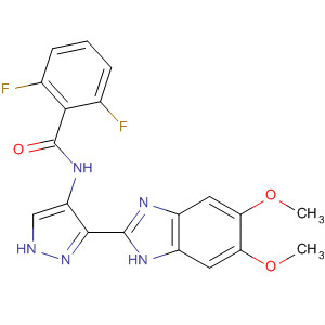 825616-73-7  Benzamide,N-[3-(5,6-dimethoxy-1H-benzimidazol-2-yl)-1H-pyrazol-4-yl]-2,6-difluoro-