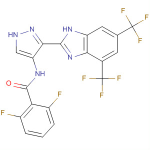 825616-92-0  Benzamide,N-[3-[4,6-bis(trifluoromethyl)-1H-benzimidazol-2-yl]-1H-pyrazol-4-yl]-2,6-difluoro-