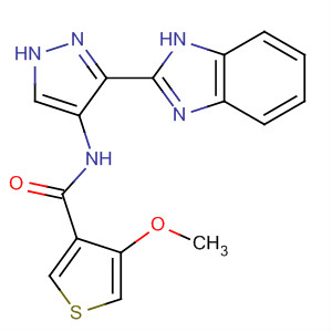 825617-07-0  3-Thiophenecarboxamide,N-[3-(1H-benzimidazol-2-yl)-1H-pyrazol-4-yl]-4-methoxy-