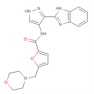 825617-15-0  2-Furancarboxamide,N-[3-(1H-benzimidazol-2-yl)-1H-pyrazol-4-yl]-5-(4-morpholinylmethyl)-