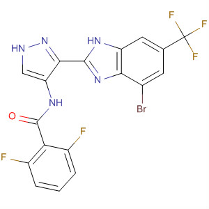 825617-34-3  Benzamide,N-[3-[4-bromo-6-(trifluoromethyl)-1H-benzimidazol-2-yl]-1H-pyrazol-4-yl]-2,6-difluoro-