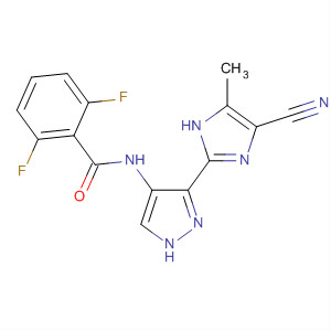 825621-81-6  Benzamide,N-[3-(4-cyano-5-methyl-1H-imidazol-2-yl)-1H-pyrazol-4-yl]-2,6-difluoro-