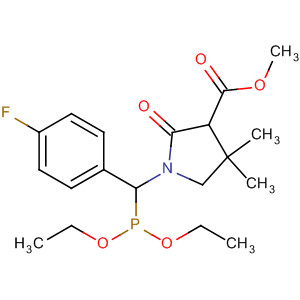 825631-46-7  3-Pyrrolidinecarboxylic acid,1-[(diethoxyphosphinyl)(4-fluorophenyl)methyl]-4,4-dimethyl-2-oxo-,methyl ester