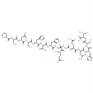 825637-79-4  L-Threonine,L-prolyl-L-seryl-L-asparaginyl-L-cysteinyl-L-histidyl-L-threonyl-L-histidyl-L-a-glutamylglycylglycyl-L-glutaminyl-L-leucyl-L-histidyl-L-cysteinyl-